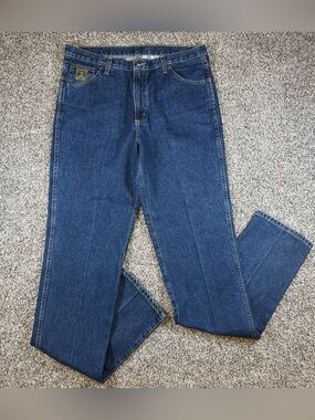 Cinch Men's Green Label 36x40 Denim Relaxed Western Workwear Jeans Dark Wash